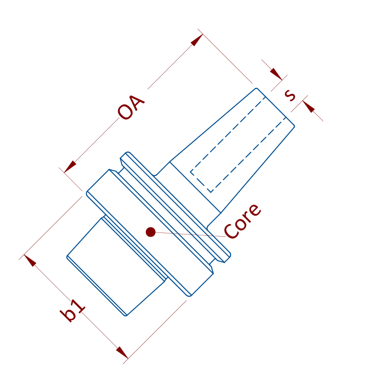 Shrink Fit Tool Holder for HSK63F CNC Machines 2