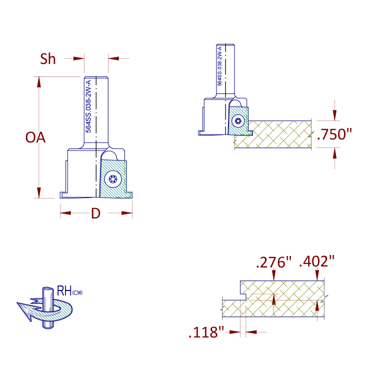 Insert Slim Shaker Router Bit 2